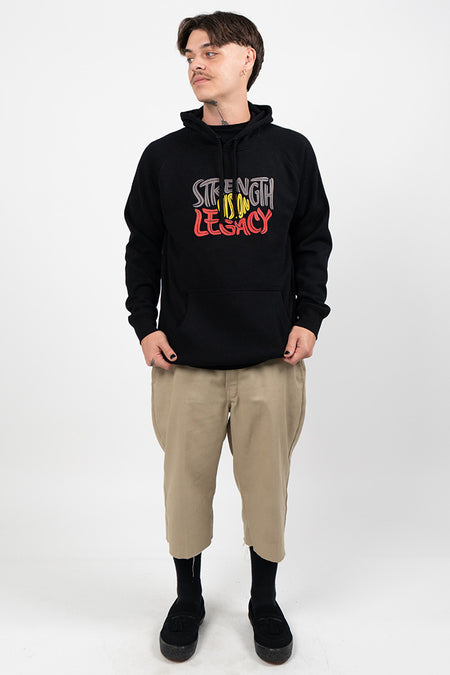 Strength, Vision & Legacy NAIDOC 2025 Black Cotton Blend Unisex Hoodie