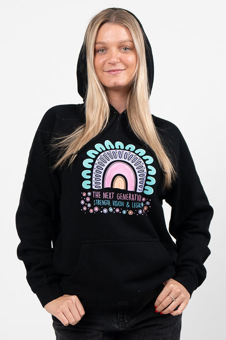 A Shared Vision NAIDOC 2025 Black Cotton Blend Women's Hoodie