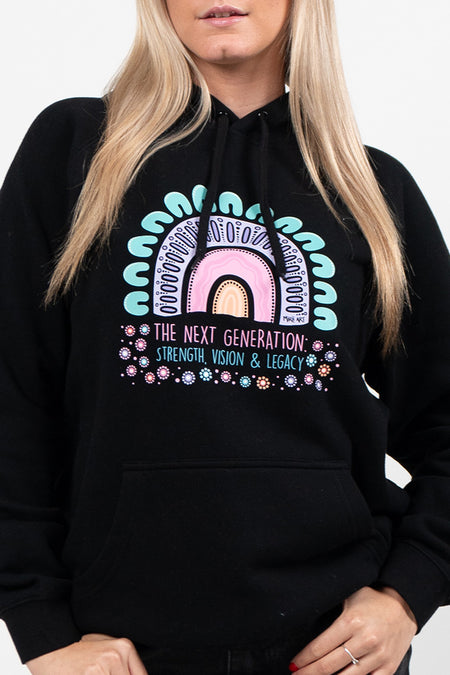 A Shared Vision NAIDOC 2025 Black Cotton Blend Women's Hoodie