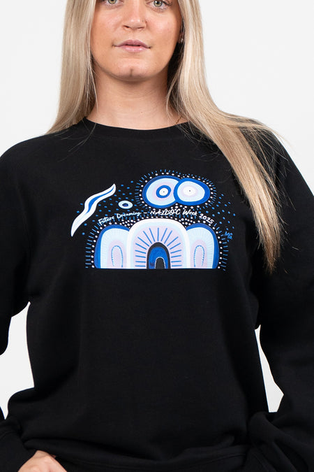 Future Dreaming NAIDOC 2025 Black Cotton Blend Crew Neck Women's Sweatshirt