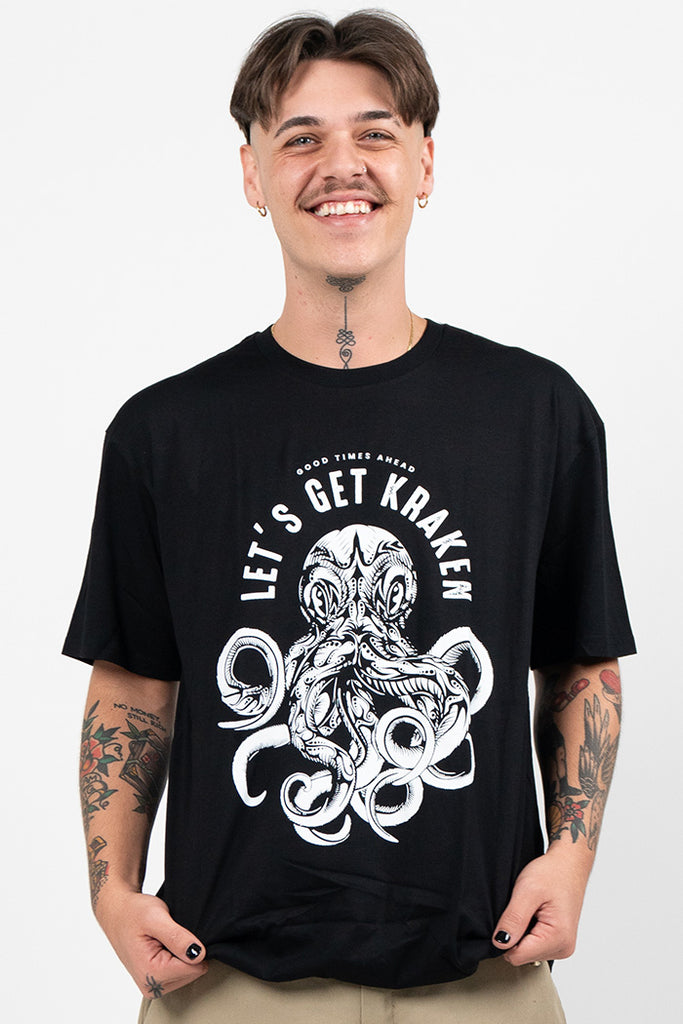 Let's Get Kraken Black Cotton Premium Unisex T-Shirt
