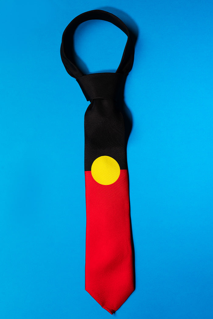 "Raise The Flag" Aboriginal Flag Silk Gift Box (Tie, Pocket Square, Cufflinks)