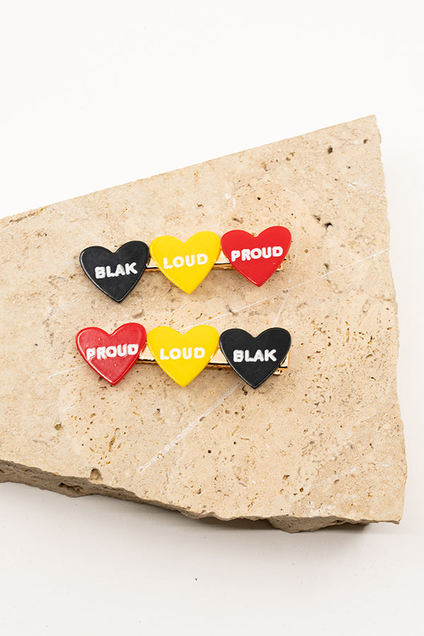 NAIDOC 2024 Heart Resin Hair Slides