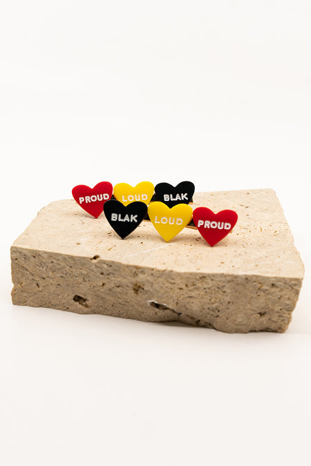 NAIDOC 2024 Heart Resin Hair Slides