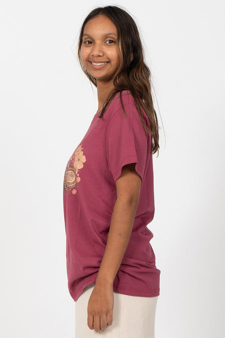 Rebirth Berry Cotton Crew Neck Women's T-Shirt