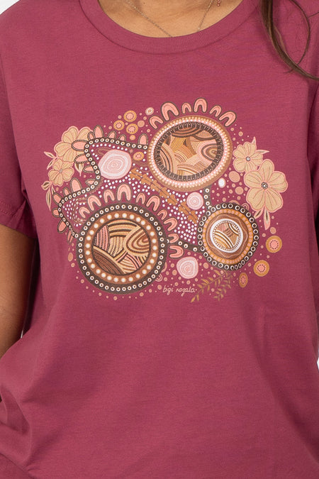 Rebirth Berry Cotton Crew Neck Women's T-Shirt