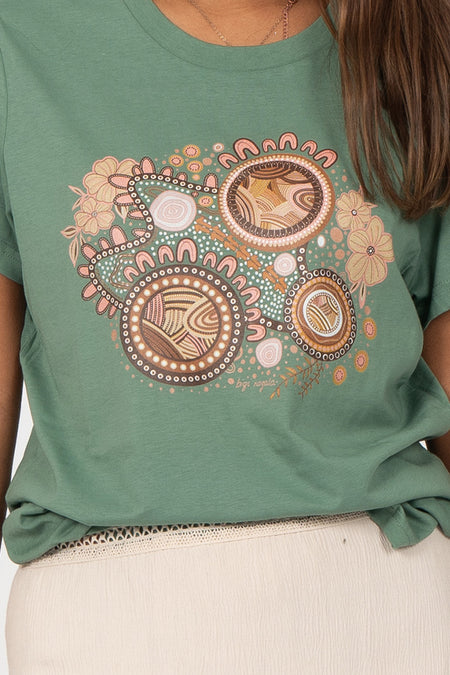 Rebirth Sage Cotton Crew Neck Women's T-Shirt