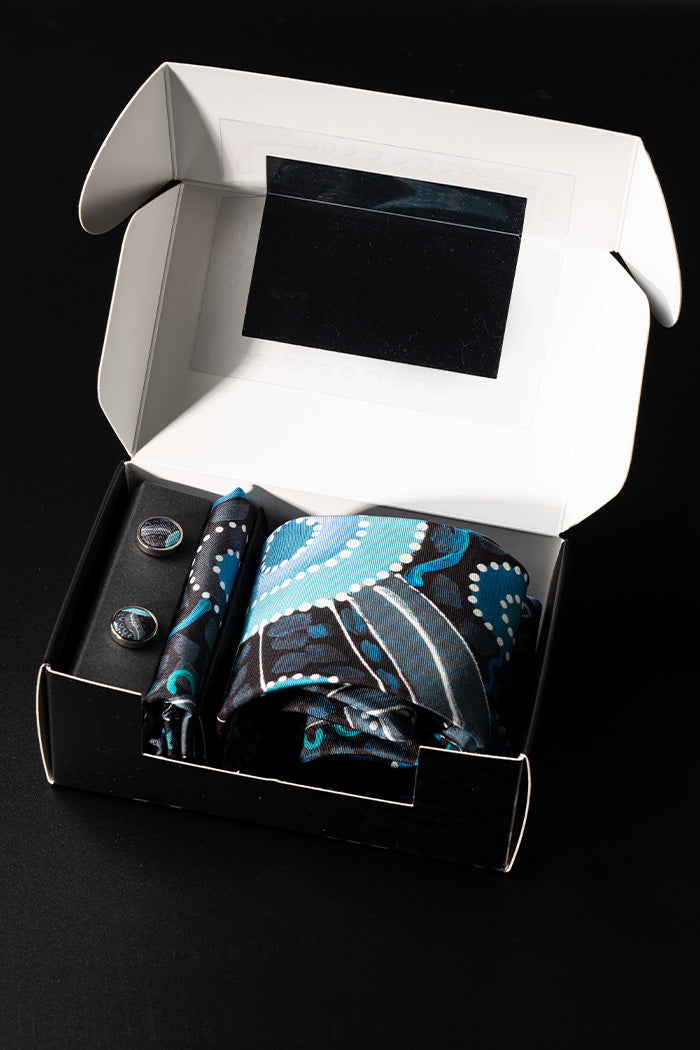 Ongoing Journey Silk Gift Box (Tie, Pocket Square, Cufflinks)