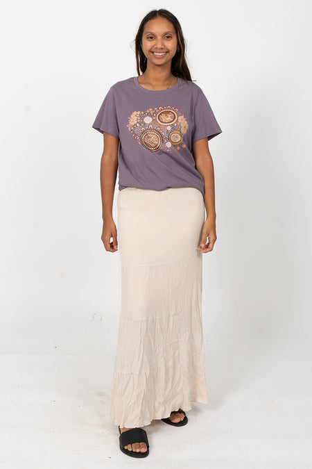 Rebirth Mauve Cotton Crew Neck Women's T-Shirt