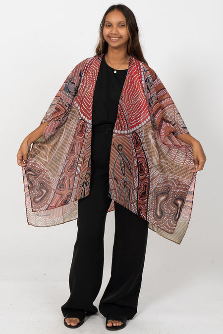 Leaving Footprints Chiffon Shawl