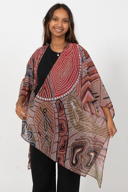 Leaving Footprints Chiffon Shawl