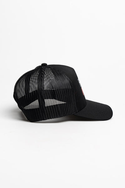 Durrin (Snake) Black Front Trucker Cap