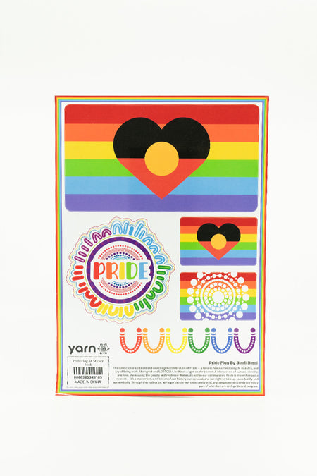 Pride Flag A4 Sticker Pack - Pride Worn Proudly (3 Pack)