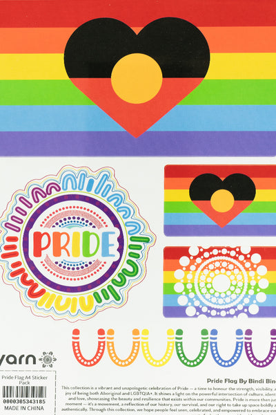Pride Flag A4 Sticker Pack - Pride Worn Proudly (3 Pack)