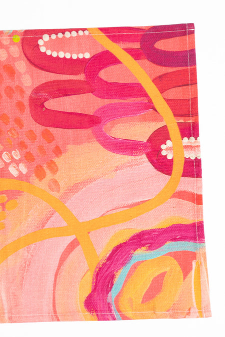 Walking On Country Linen Blend Tea Towel