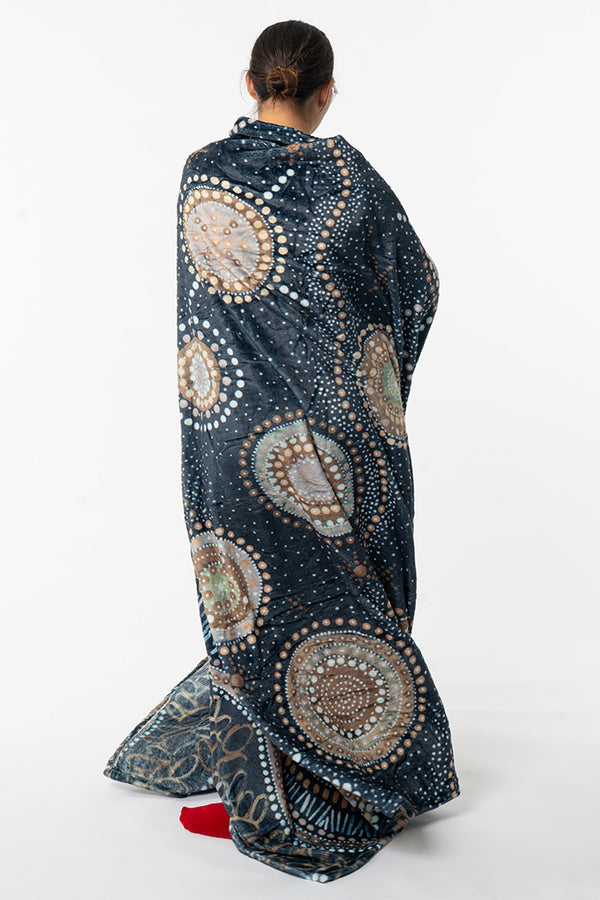 Marang Ngurung (Good Night) Flannel Throw Blanket (150cm x 200cm)