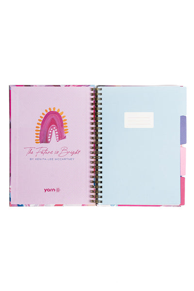 The Future Is Bright A5 Spiral Tab Notebook
