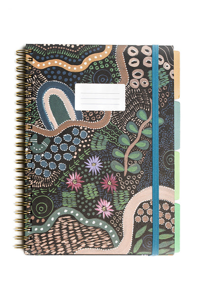 By The Waterhole A5 Spiral Tab Notebook
