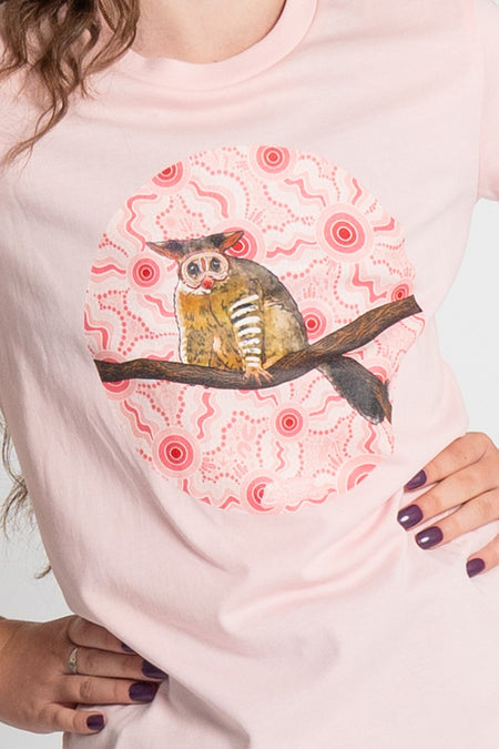 Possum (Batja) 'Australian Wildlife Conservancy' Pink Cotton Crew Neck Kids T-Shirt