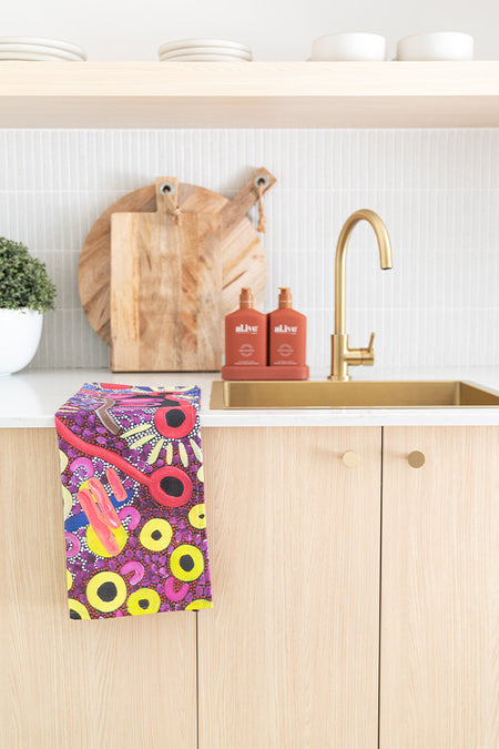 Country Harvest Linen Blend Tea Towel