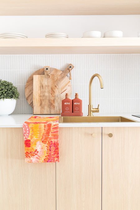 Fire Country (No.2) Linen Blend Tea Towel