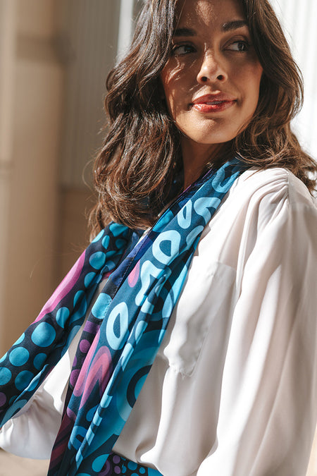 Flourish Rectangle Chiffon Scarf