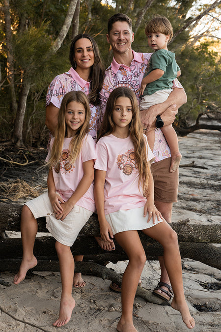 Rebirth Pink Cotton Crew Neck Kids T-Shirt