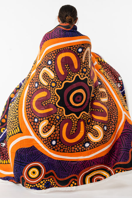 Miyagan Sherpa Throw Blanket (150cm x 200cm)