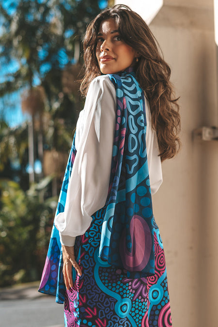 Flourish Rectangle Chiffon Scarf