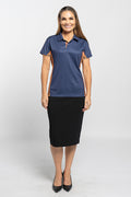 Campfire NAIDOC 2024 Navy Bamboo (Simpson) Women's Fitted Polo Shirt