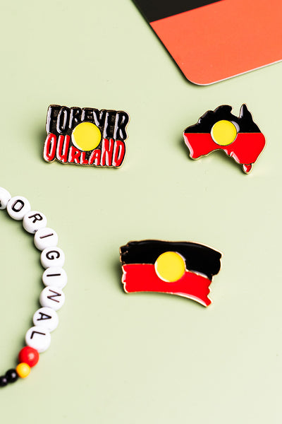 "Raise The Flag" Loud & Proud Aboriginal Flag Lapel Pin (3 Pack)