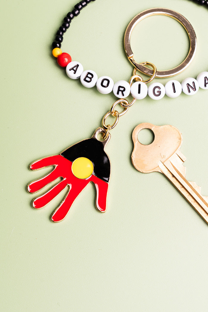 "Raise The Flag" Aboriginal Flag Hand Keyring