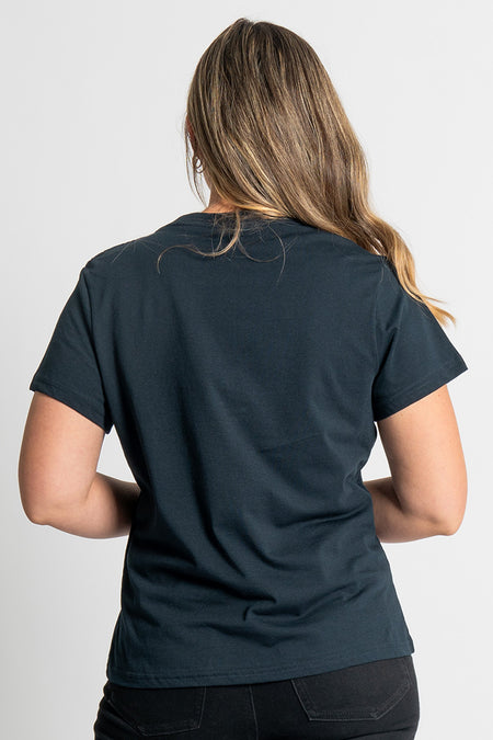 Pelican (Dhalipnha) 'Australian Wildlife Conservancy' Navy Cotton Crew Neck Women's T-Shirt