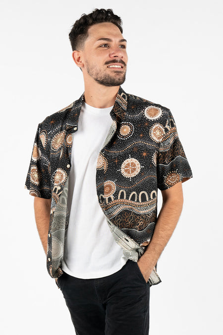Marang Ngurung (Good Night) Unisex Button Up Shirt