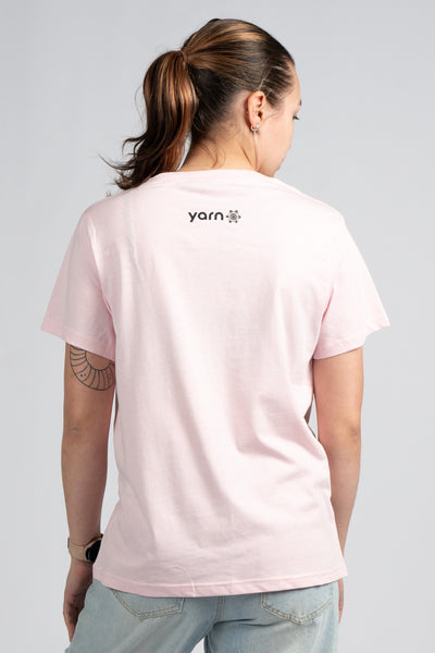 Boobie Sista Pink Cotton Crew Neck Women's T-Shirt