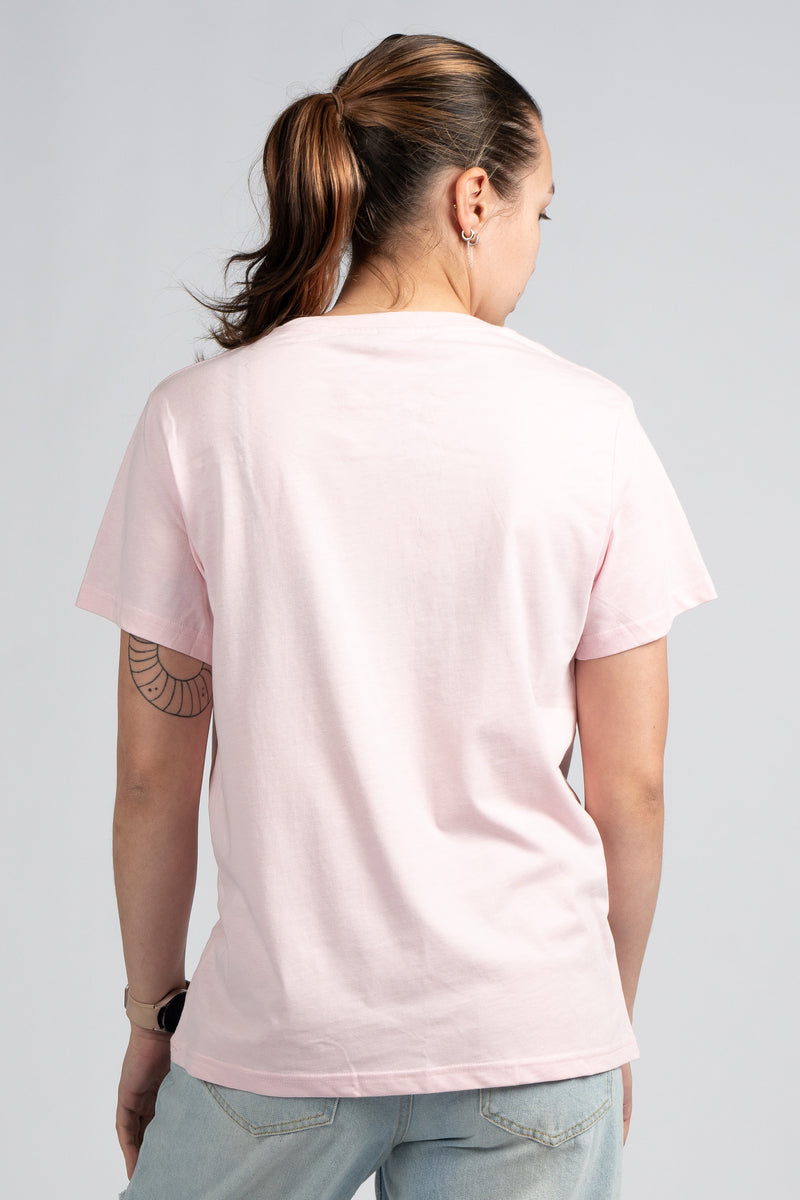 Boobie Sista Pink Cotton Crew Neck Women's T-Shirt
