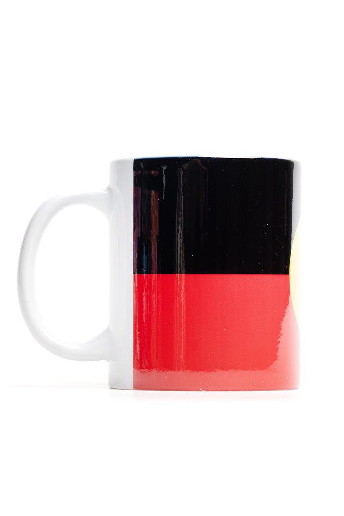 "Raise the Flag" Aboriginal Flag Ceramic Coffee Mug In Gift Box