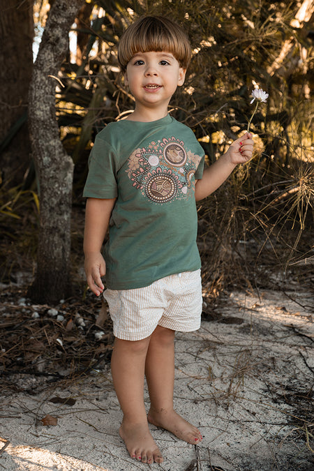 Rebirth Sage Cotton Crew Neck Kids T-Shirt