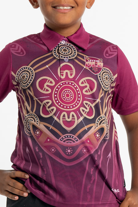 Maroon Warrior Kids Polo Shirt