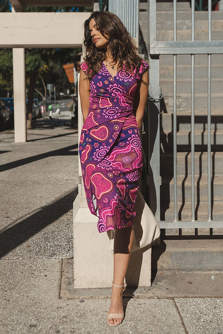 Forage V Neck Women's Midi Dress