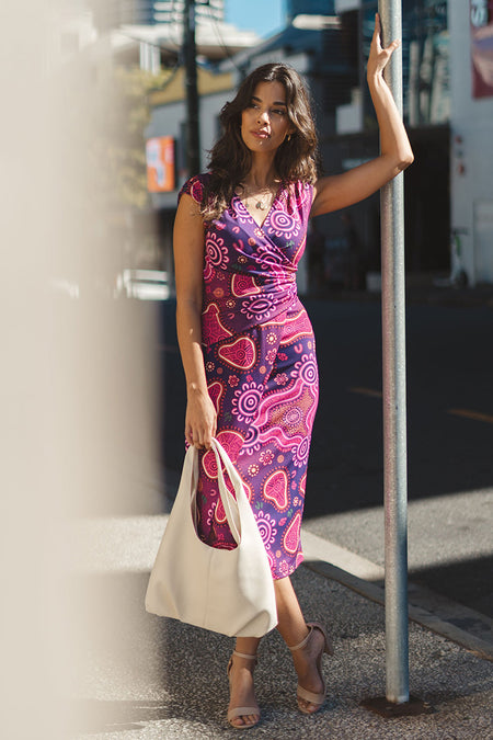 Forage V Neck Women's Midi Dress