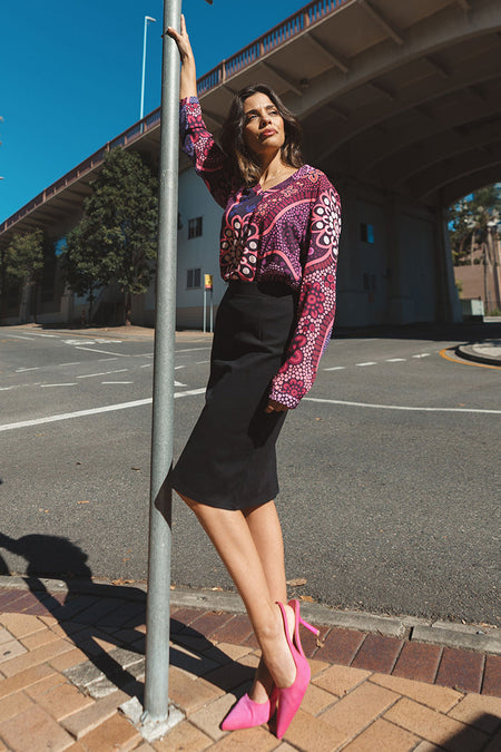 Friendship V Neck Women's Long Sleeve Blouse