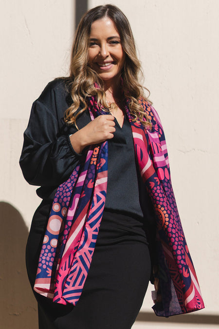 Forage Rectangle Chiffon Scarf