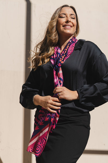Forage Rectangle Chiffon Scarf