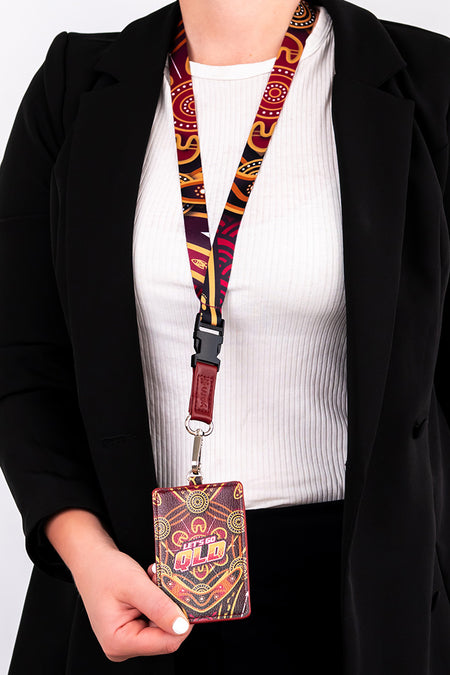 Maroon Warrior Lanyard & Card Holder
