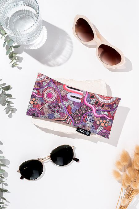 Pink Colours Glasses Case (w/ Cleaning Cloth)