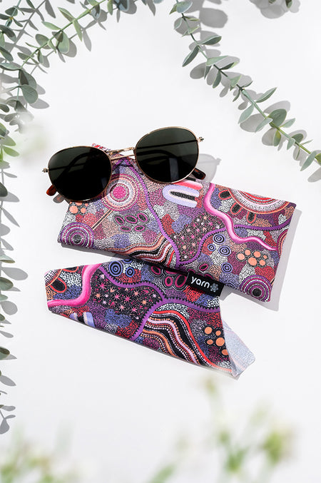 Pink Colours Glasses Case (w/ Cleaning Cloth)