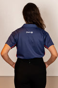 Fire Spirit People NAIDOC 2024 Navy Bamboo (Simpson) Women's Fitted Polo Shirt