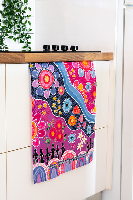 Thriving Together Linen Blend Tea Towel (2 Pack)