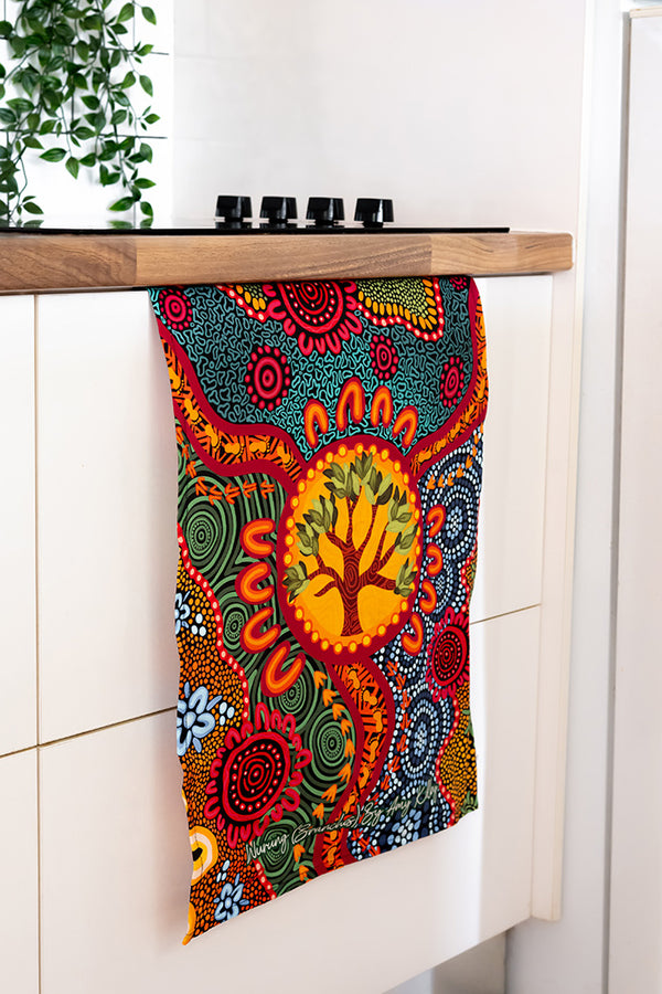 Wurung (Branches) Linen Blend Tea Towel (2 Pack)